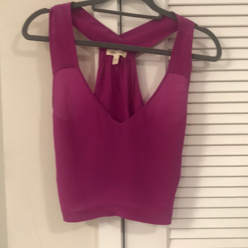 Cropped Pink Silk Top